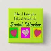 Sozialarbeiter-ethische Prinzip-Ethische Standards Button (Vorderseite)