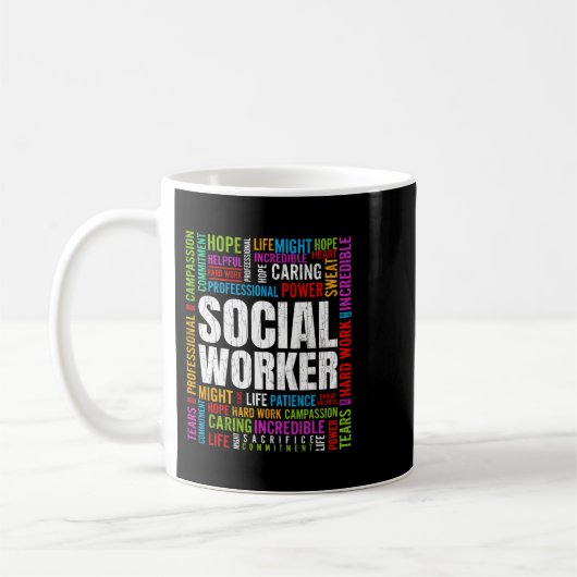 Sozialarbeiter Fakten Funny Social Work Graphic Kaffeetasse (Links)