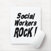 Sozialarbeiter-Felsen! Mousepad (Mit Mouse)
