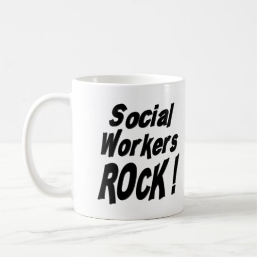 Sozialarbeiter-Felsen! Tasse (Links)