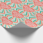 Sozialarbeiter Geburtstag Niedliches Herzmuster Geschenkpapier (Ecke)