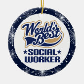 Sozialarbeiter-Geschenk-Verzierung Keramikornament (Vorne)