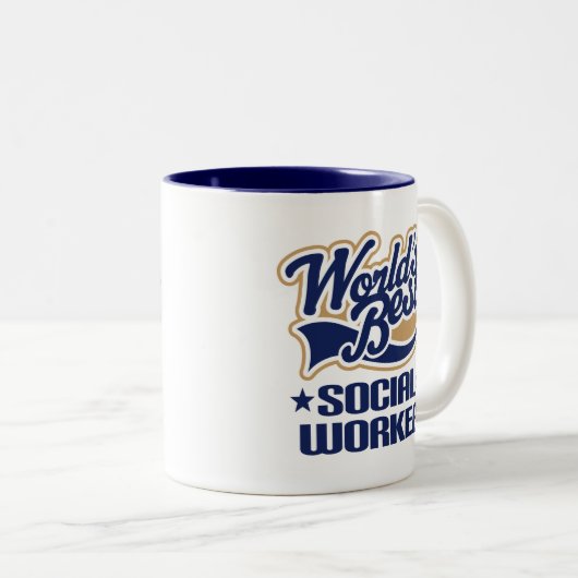 Sozialarbeiter-Geschenk Zweifarbige Tasse (VorderseiteRechts)