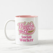 Sozialarbeiter-Geschenk Zweifarbige Tasse (Links)