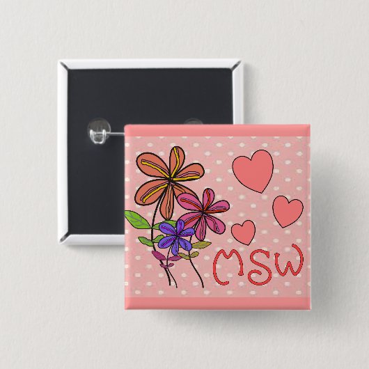 Sozialarbeiter-Geschenke Button (Vorne & Hinten)