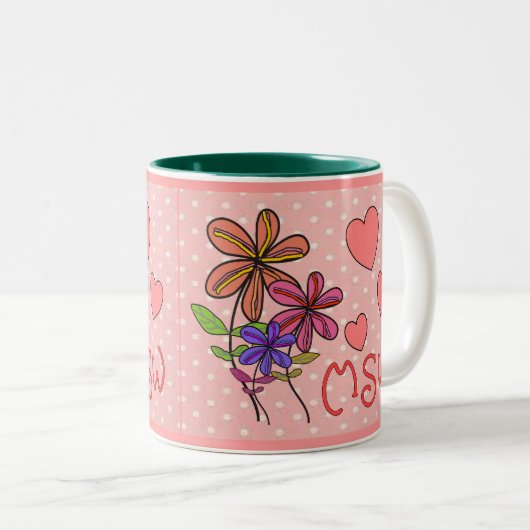 Sozialarbeiter-Geschenke Zweifarbige Tasse (VorderseiteRechts)