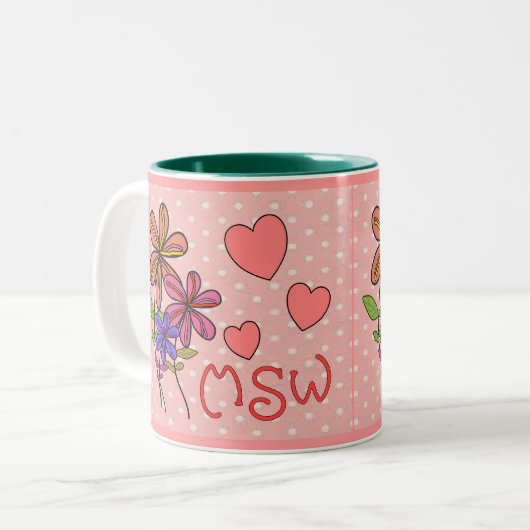 Sozialarbeiter-Geschenke Zweifarbige Tasse (Vorderseite Links)