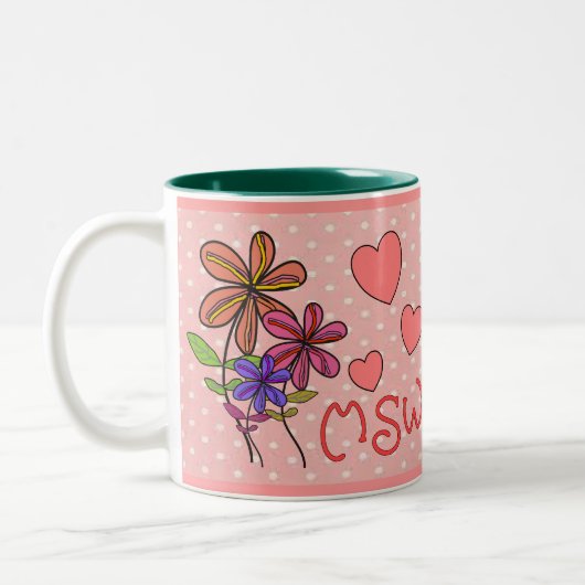 Sozialarbeiter-Geschenke Zweifarbige Tasse (Links)