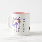 Sozialarbeiter-Geschenke Zweifarbige Tasse (Vorderseite Links)