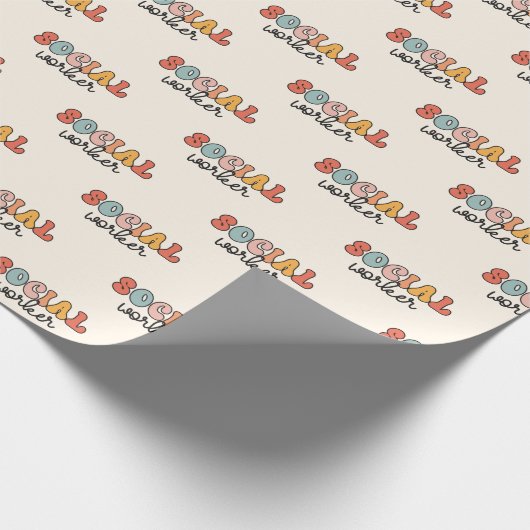 Sozialarbeiter Geschenkpapier (Ecke)