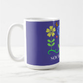 "Sozialarbeiter," Grafik Frühlingsblumen Kaffeetasse (Links)