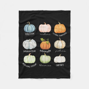 Sozialarbeiter Halloween Fall Pumpkin Erntedank Fleecedecke