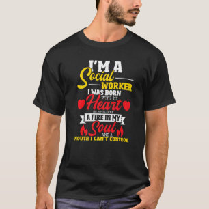 Sozialarbeiter Herz Auf Meinem Ärmel Fallmanager T-Shirt