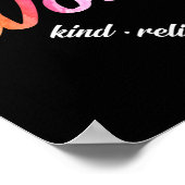 Sozialarbeiter Herz Word Cloud Watercolor Regenbog Poster (Ecke)