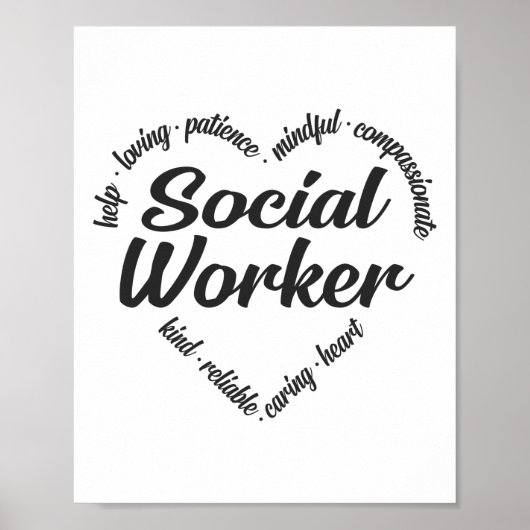 Sozialarbeiter Herzwolke Poster (Vorne)