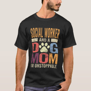 Sozialarbeiter-Hundemutter-Shirt Sozialarbeiter un T-Shirt