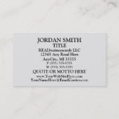 Sozialarbeiter im Silber Visitenkarte (Rückseite)