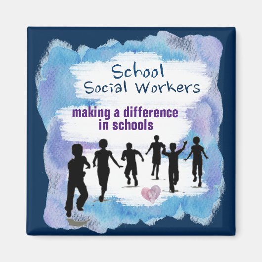 Sozialarbeiter in der Schule machen einen Untersch Magnet (Vorne)