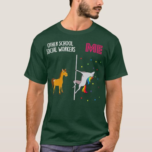 Sozialarbeiter in der Schule Unicorn Andere T-Shirt (Vorderseite)