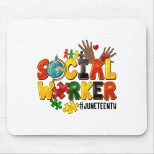 Sozialarbeiter Juneteenth 1865 Afroamerikaner Bla Mousepad