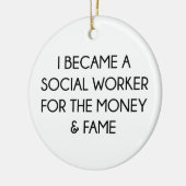 Sozialarbeiter Keramik Ornament (Links)