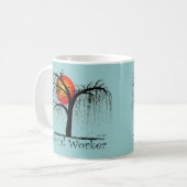 Sozialarbeiter-künstlerische Baum-Geschenke Kaffeetasse (Vorderseite Links)