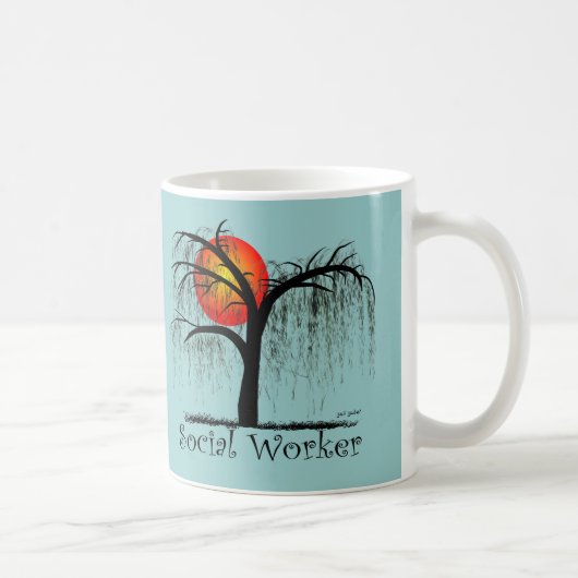 Sozialarbeiter-künstlerische Baum-Geschenke Kaffeetasse (Rechts)