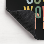 Sozialarbeiter Leben Funny Social Work Monat Black Mousepad (Ecke)
