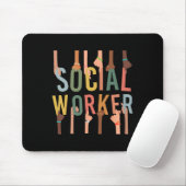Sozialarbeiter Leben Funny Social Work Monat Black Mousepad (Mit Mouse)