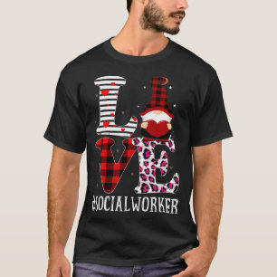 Sozialarbeiter lieben Frauen Leopard-Schätzung Val T-Shirt