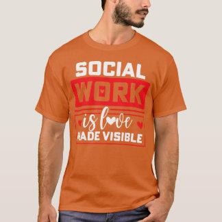 Sozialarbeiter liebt Jungen T-Shirt