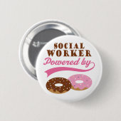 Sozialarbeiter-lustiges Geschenk Button (Vorne & Hinten)