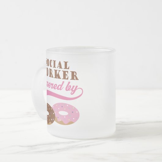 Sozialarbeiter-lustiges Geschenk Mattglastasse (Vorderseite Links)
