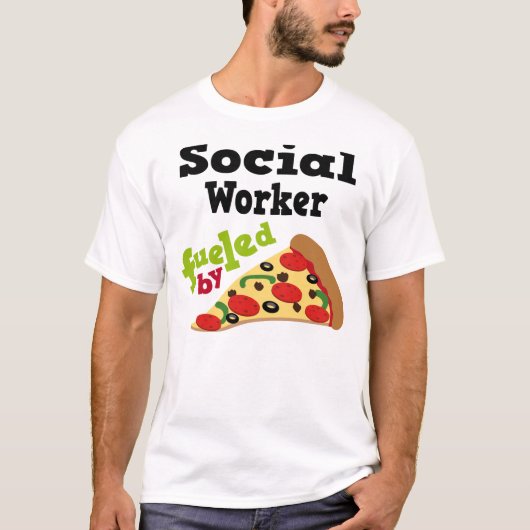 Sozialarbeiter-(lustiges) Pizza-T-Shirt T-Shirt (Vorderseite)