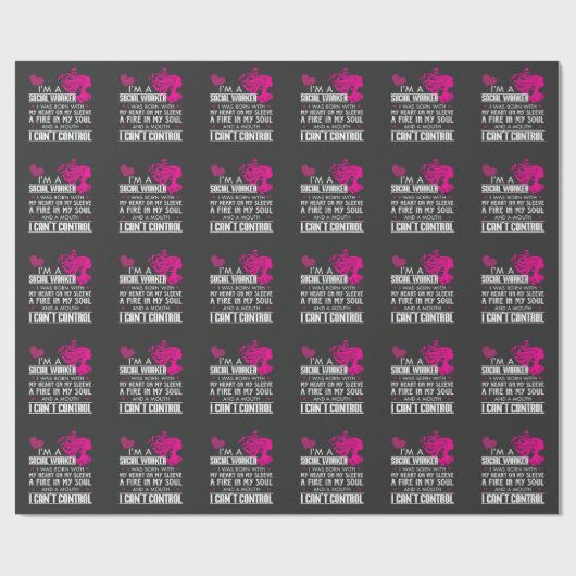 Sozialarbeiter-Mädchen Geschenkpapier (Flach)