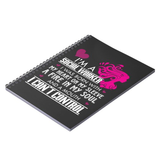 Sozialarbeiter-Mädchen Notizblock (Linke Seite)