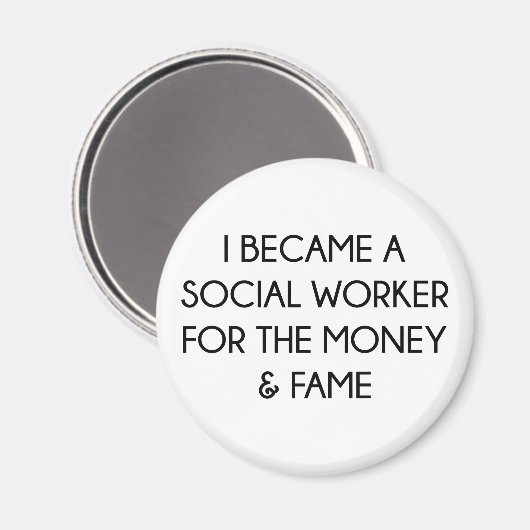 Sozialarbeiter Magnet (Vorderseite/Rückseite)