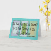 Sozialarbeiter (Mahandas Gandhi-Zitat) Karte (Gelbe Blume)