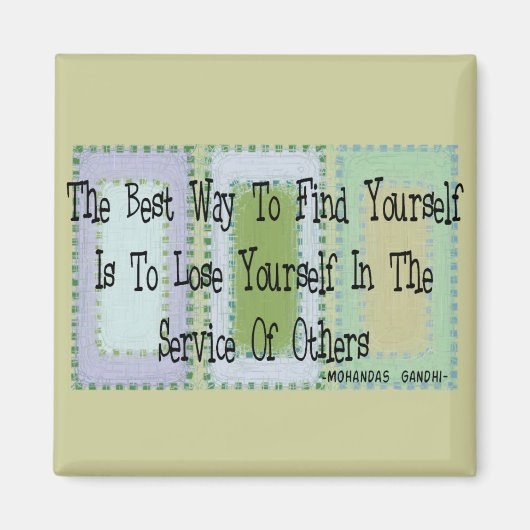 Sozialarbeiter (Mahandas Gandhi-Zitat) Magnet (Vorne)