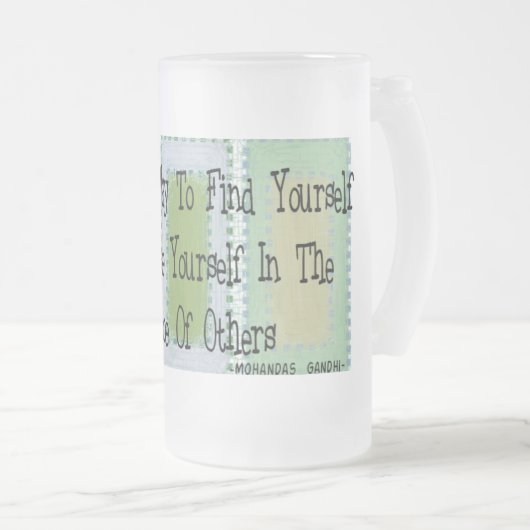 Sozialarbeiter (Mahandas Gandhi Zitat) Mattglas Bierglas (VorderseiteRechts)