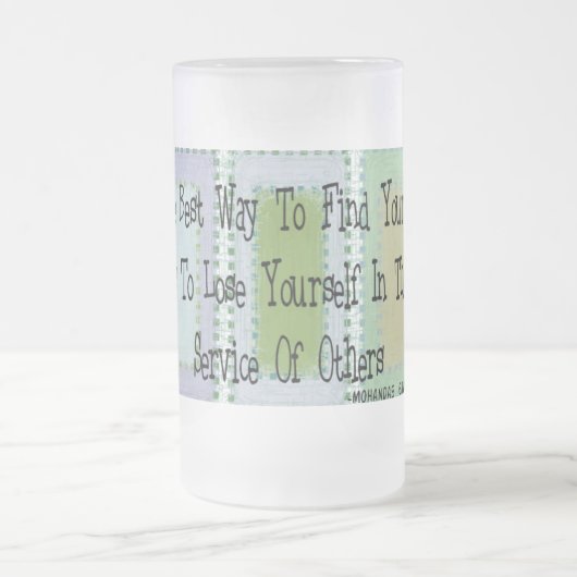 Sozialarbeiter (Mahandas Gandhi Zitat) Mattglas Bierglas (Mittel)