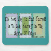 Sozialarbeiter (Mahandas Gandhi Zitat) Mousepad (Vorne)