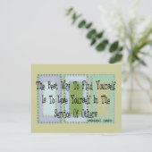 Sozialarbeiter (Mahandas Gandhi-Zitat) Postkarte (Stehend Vorderseite)