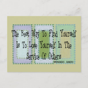 Sozialarbeiter (Mahandas Gandhi-Zitat) Postkarte