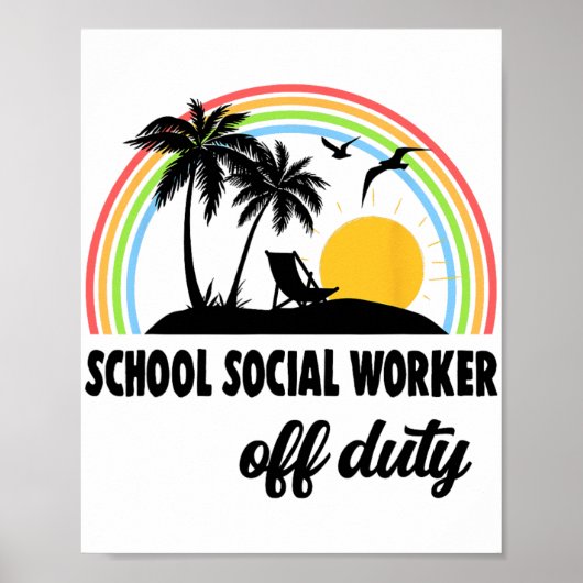 Sozialarbeiter ohne Arbeit Regenbogen Ende des Sch Poster (Vorne)