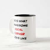 Sozialarbeiter, phantastisch zweifarbige tasse (Vorderseite Links)