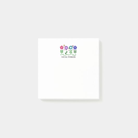 Sozialarbeiter, populäres Design, Post-it Klebezettel (Vorderseite)