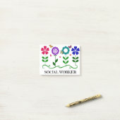 Sozialarbeiter Post-it Klebezettel (Auf Schreibtisch)