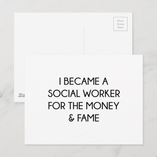 Sozialarbeiter Postkarte (Vorne/Hinten)