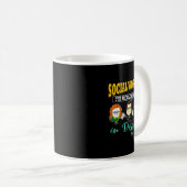 Sozialarbeiter: Problemlöser in verschleierter Soz Kaffeetasse (VorderseiteRechts)